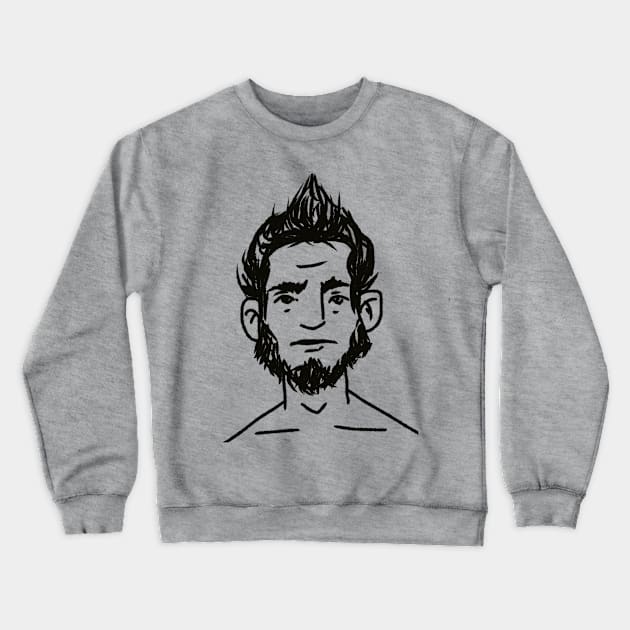 cute young man. sketch portrait Crewneck Sweatshirt by barbasantara